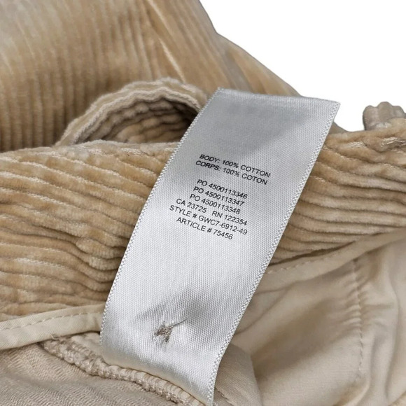 Aritzia Wilfred  Free Lennox Pant Corduroy Size 4 High Rise Tan Pleated - Picture 6 of 8